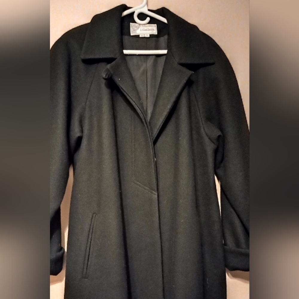 Full Length Pristine Vintage J. Gallery Wool Trench Coat size 12 - Picture 3 of 13